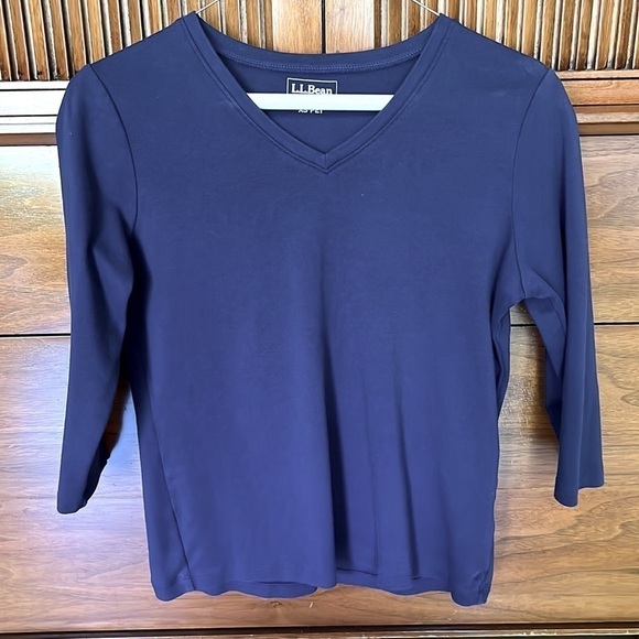 LL Bean 3/4 Long Sleeve Fitted Tee - Picture 1 of 6